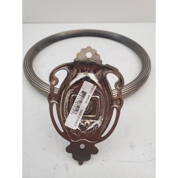vintage Brass Towel Holder For Bathroom Wall , Engraved Towel Holder Ring, Solid - Picture 3 of 10